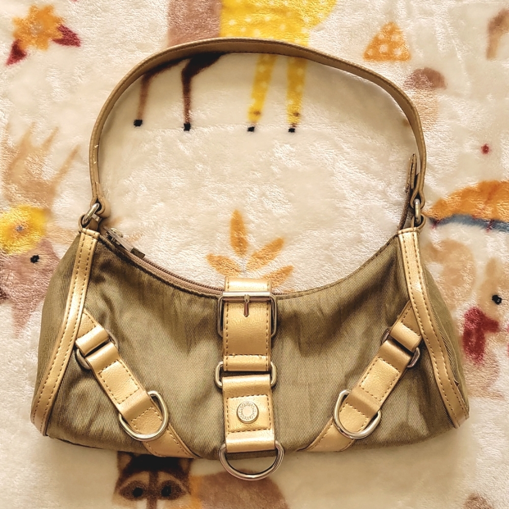 🤎 OLIVE GOLD SILVER VINTAGE Y2K XOXO SMALL SHOULDER HAND BAG